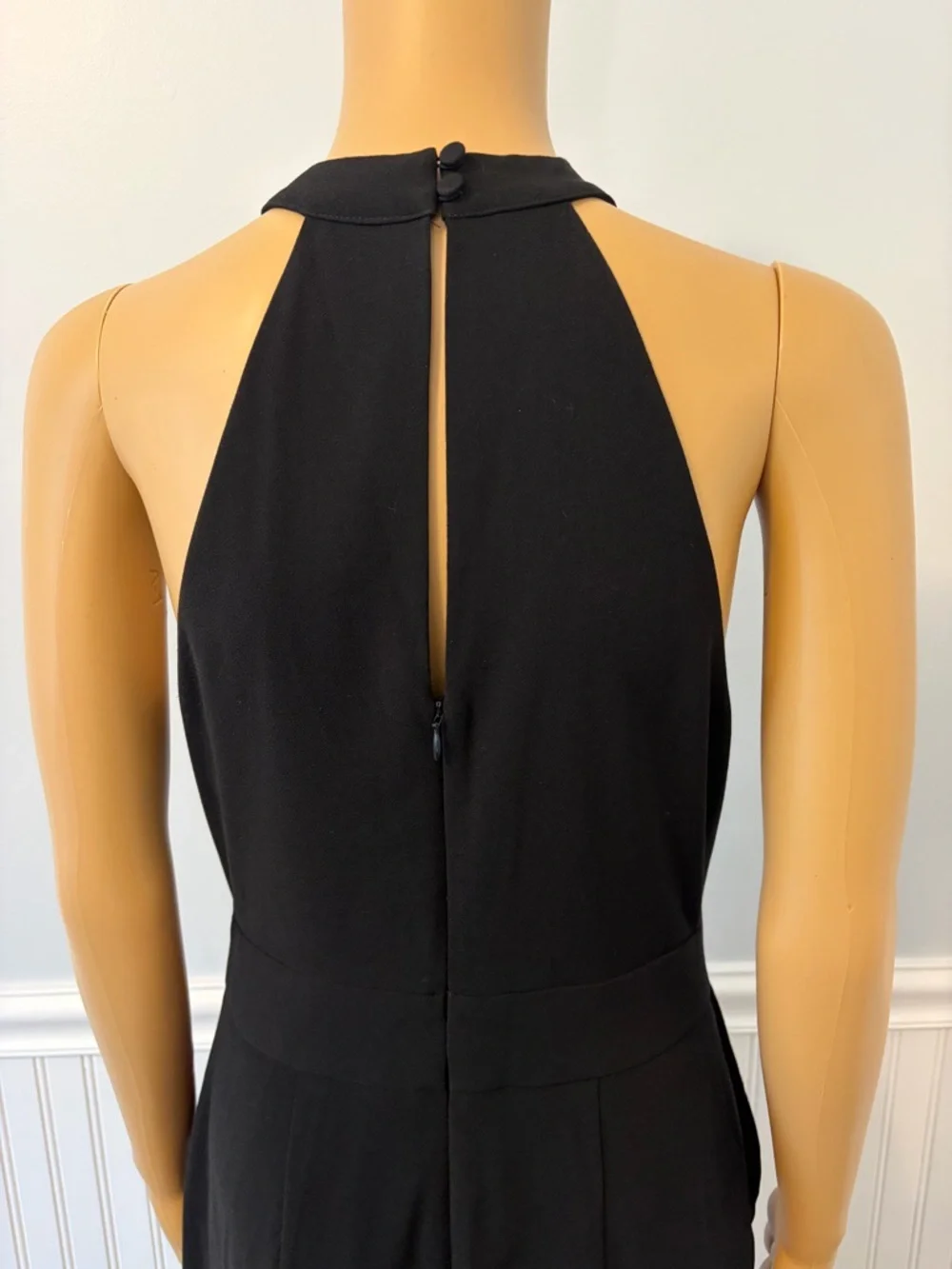 Express Black Halter-Neck Staight Leg Jumpsuit - Size 6 - Picture 9 of 9